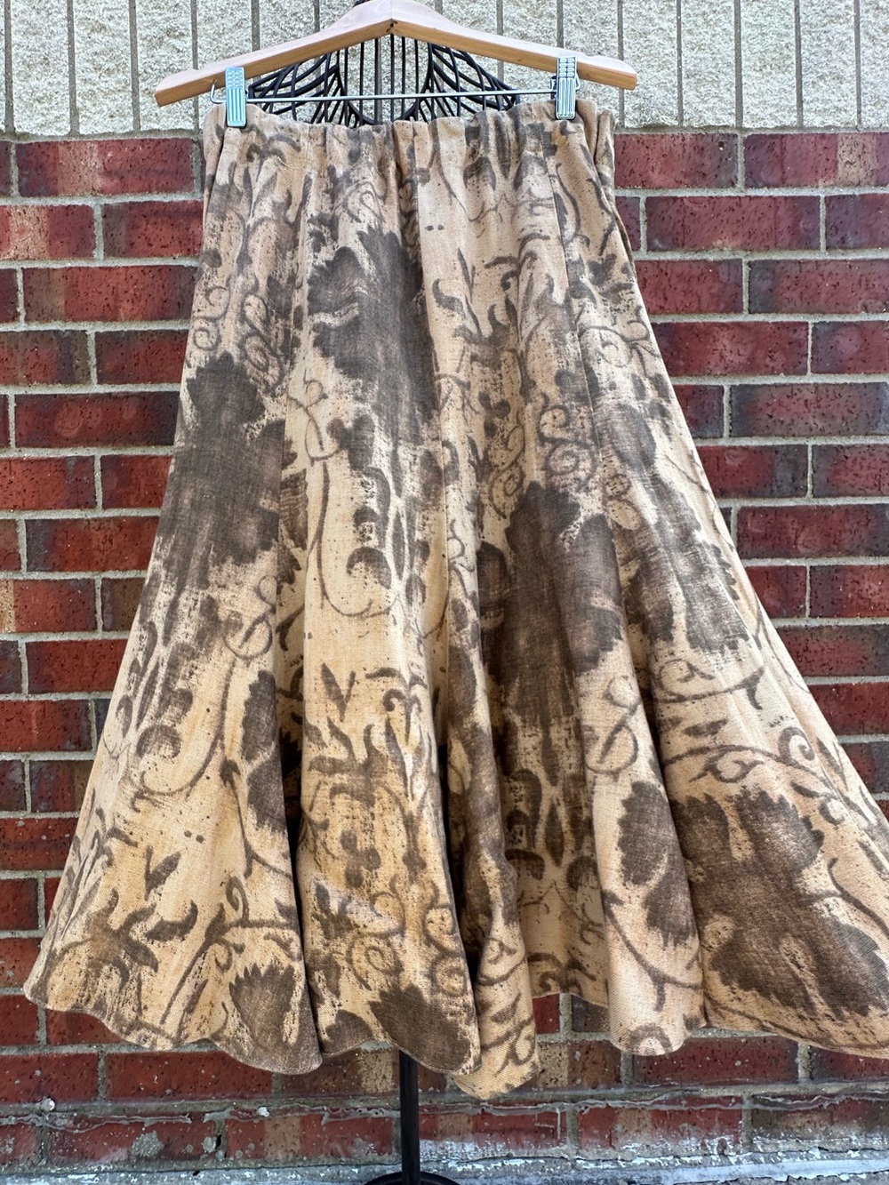 Ralph Lauren Skirt 100% Linen MIDI Heirloom Vintage-Inspired Heritage Prairie - Picture 1 of 14